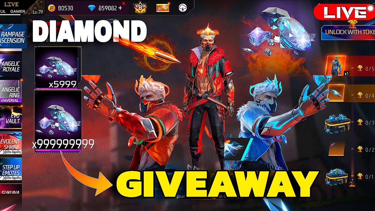 FREE FIRE LIVE DIAMOND GIVEAWAY|FFLIVE TEAMCODE #freefire #shortlive #shortsfeed #classyff #fflive