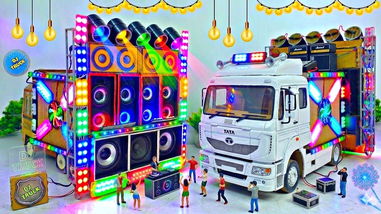 Mini DJ Pickup Truck | How to make a mini DJ setup with cardboard, making a DJ truck | DJ guy, DJ...