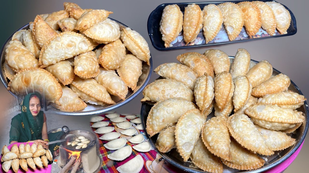 सूजी मावा की होली स्पेशल गुजिया बिना फालतू मेहनत के हलवाई जैसी | Gujiya Recipe | Soni Village Life