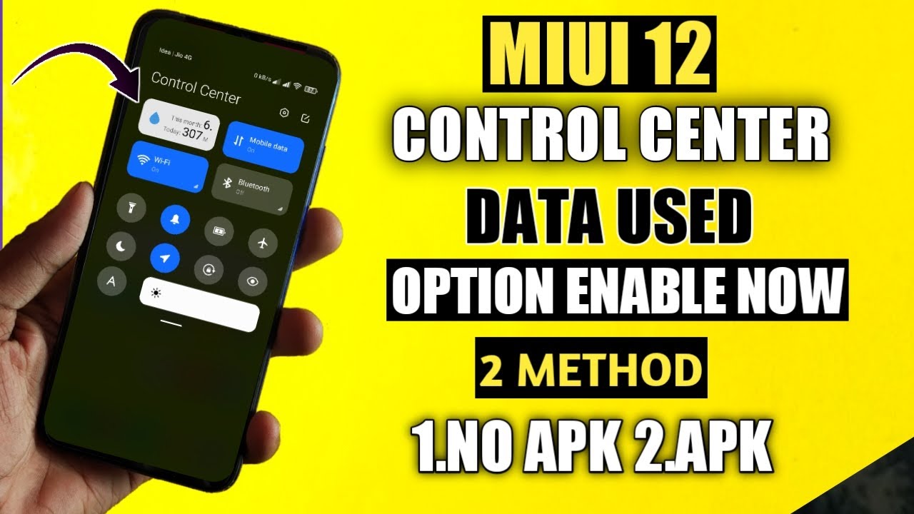 MIUI 12 Control Center Data Used Feature Enable Now 2 Method Without Apk Or Apk