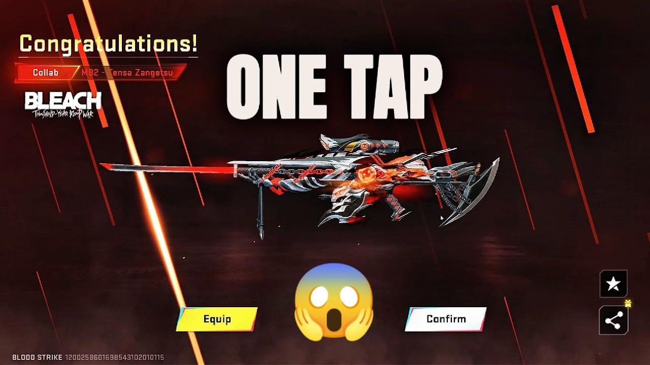 One Tap Draw M82 Sniper Bleach Collaboration #bloodstrike #bloodstrikeclips #collab #bleach