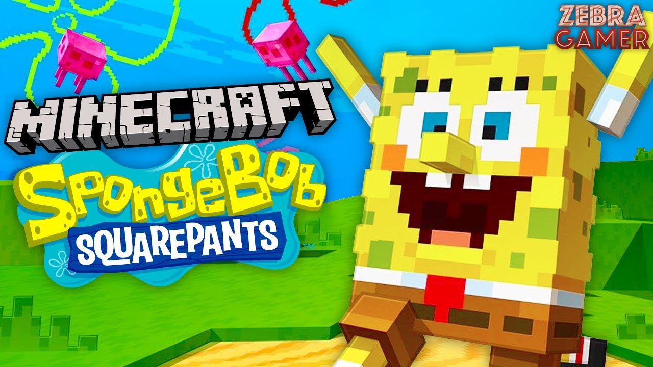 Minecraft SpongeBob DLC!! - The Best Day Ever! - Zebra's Minecraft Fun