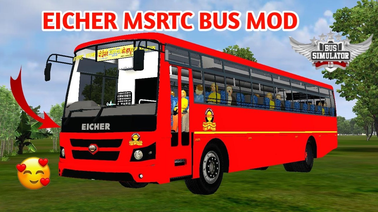 😍🎉💫 Download EICHER MSRTC BS6 BUS MOD For Bus Simulator Indonesia