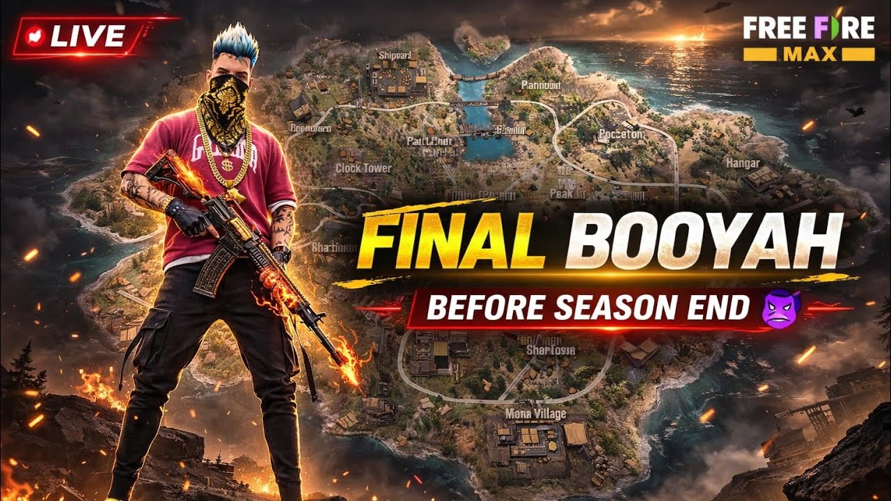 🔴Telugu Freefire Gaming.Final Booyah! Before season End. In Br Ranked match.In LIVE 🔴
