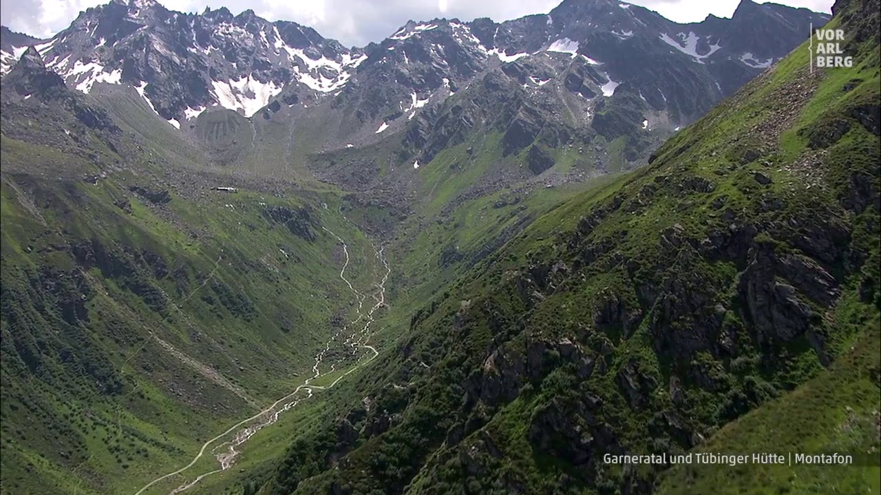 Vorarlberg von oben, Garneratal und Tübinger Hütte