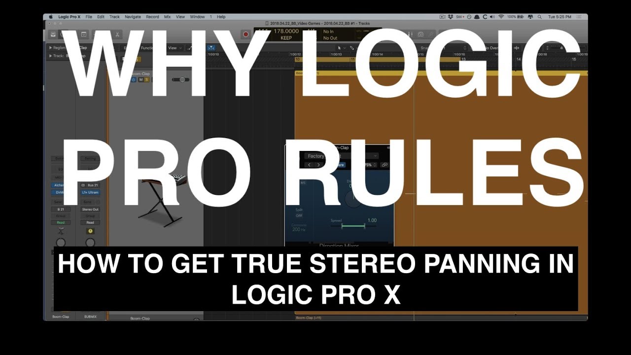 How to Achieve True Stereo Panning in Logic Pro X