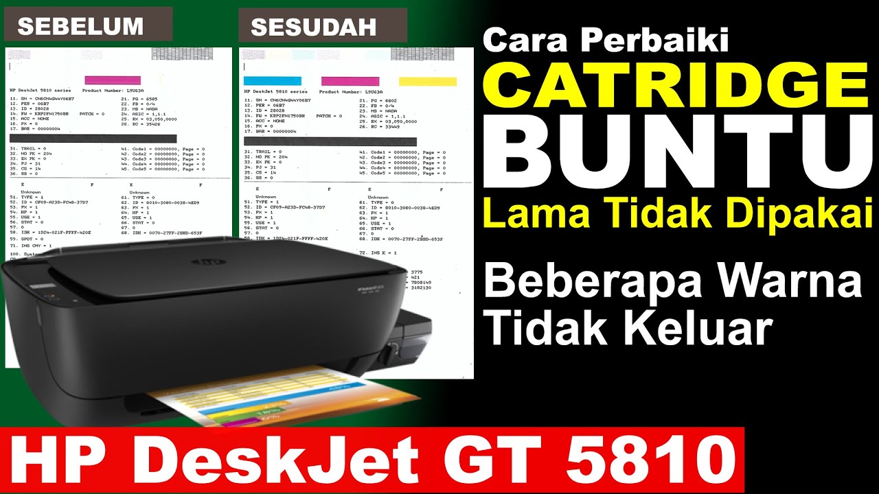 CARA PERBAIKI HP DESKJET GT5810 TIDAK KELUAR TINTANYA