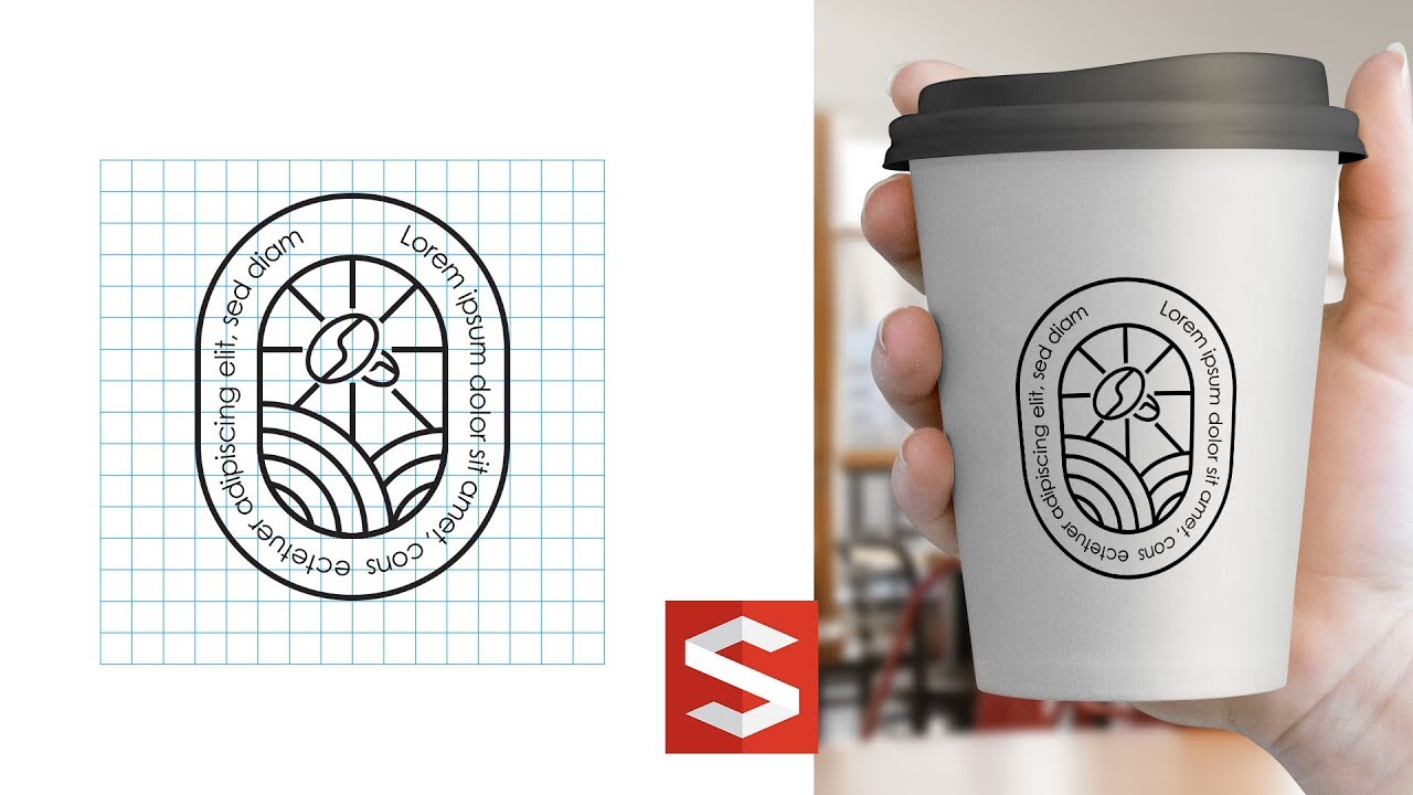 illustrator Tutorial Coffee Logo Design | Sopheap Design