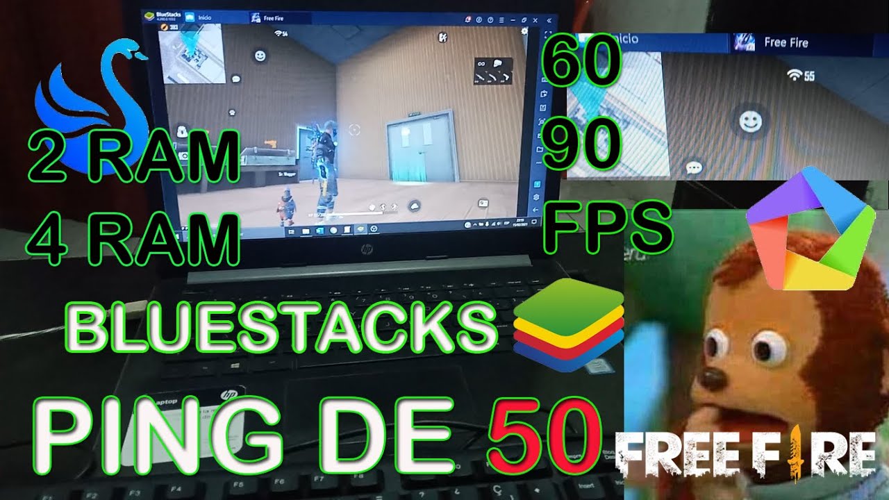 Ping Alto *Free Fire *Bluestacks Solucionado *Emulador* Ping en 50*
