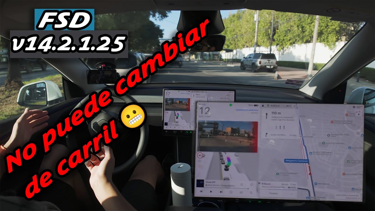 FSD 14.2.1.25 aún con problemas para cambiar de carril 😔