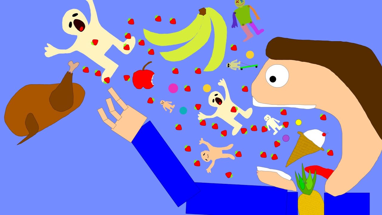 【Algodoo】Eating Simulator.　食べるシミュレーター
