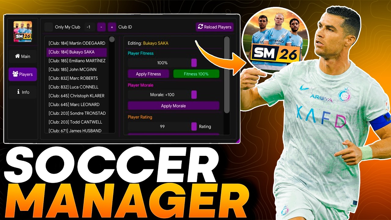 MOD MENU SOCCER MANAGER 2026 | v3.3.2 | UNLIMITED MONEY FITNESS, MANAGER LEVEL UP, EDIT ALL PLAYERS