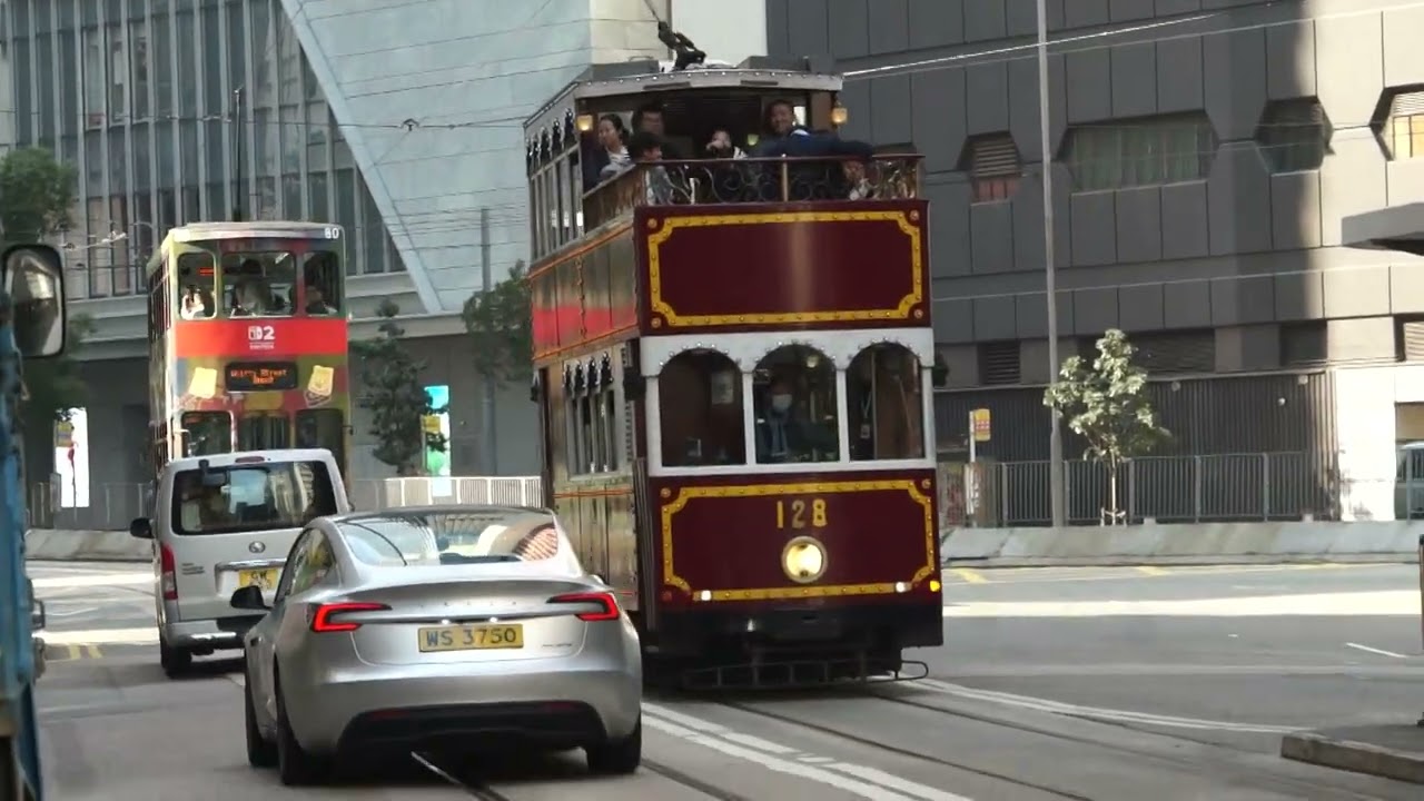 128號旅遊電車駛經莊士敦道近分域街(20251227)