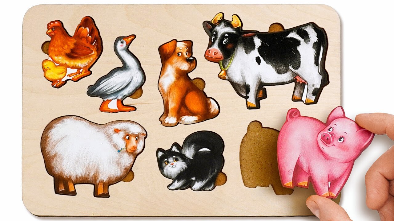Игра на сопоставление детенышей животных 🐄🐣 Забавная фермерская головоломка