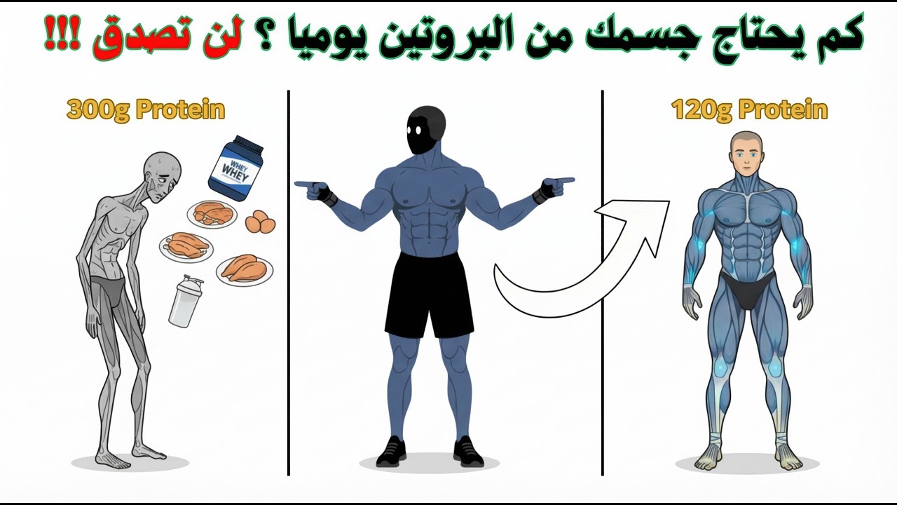 كم يحتاج جسمك من البروتين فعلاً؟ الحقيقة التي لا يقولها أحد في الجيم