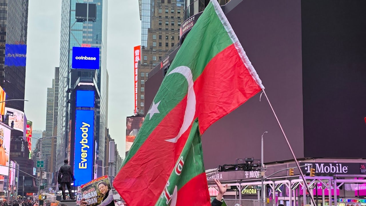 PTI Supporters in Times Square, NYC USA 🇺🇸 