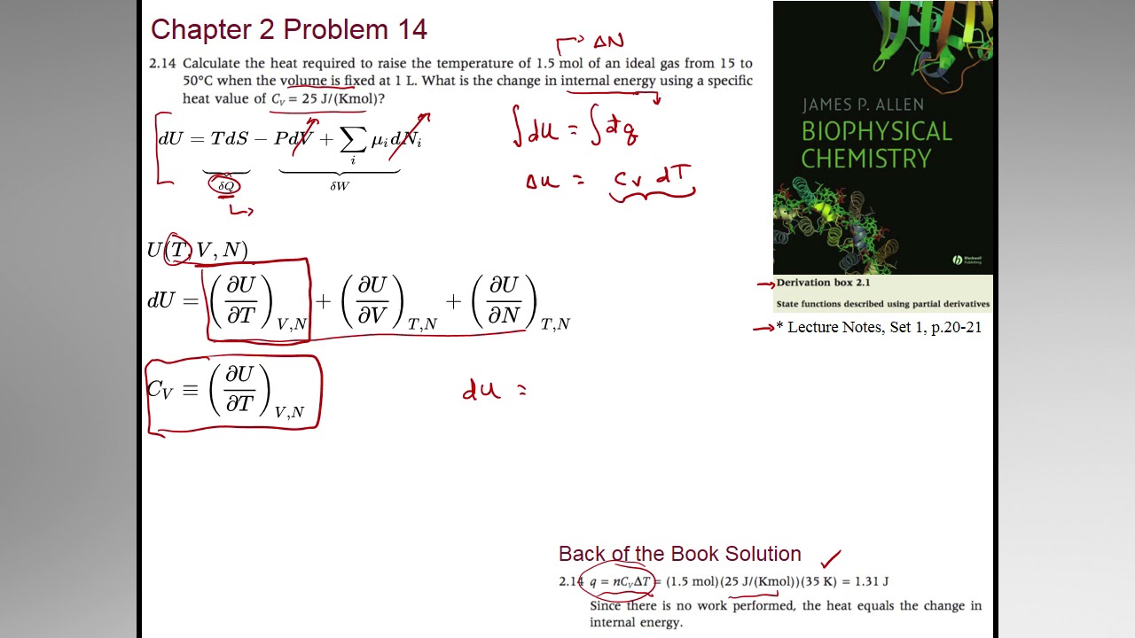 BioPhysical Chemistry Chapter 2 Problem 14 - Extended Solution