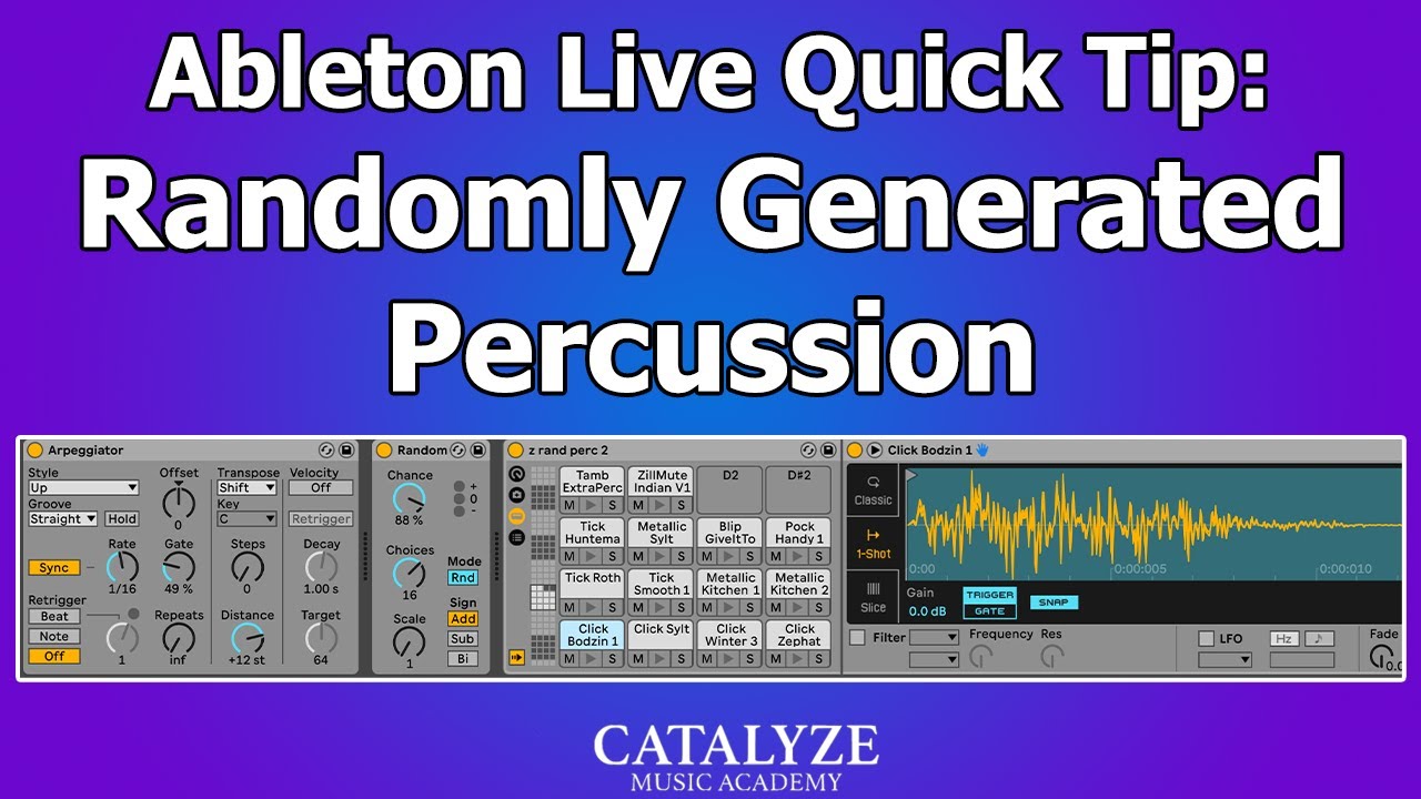 Ableton Quick Tip: Randomly Generated Percussion