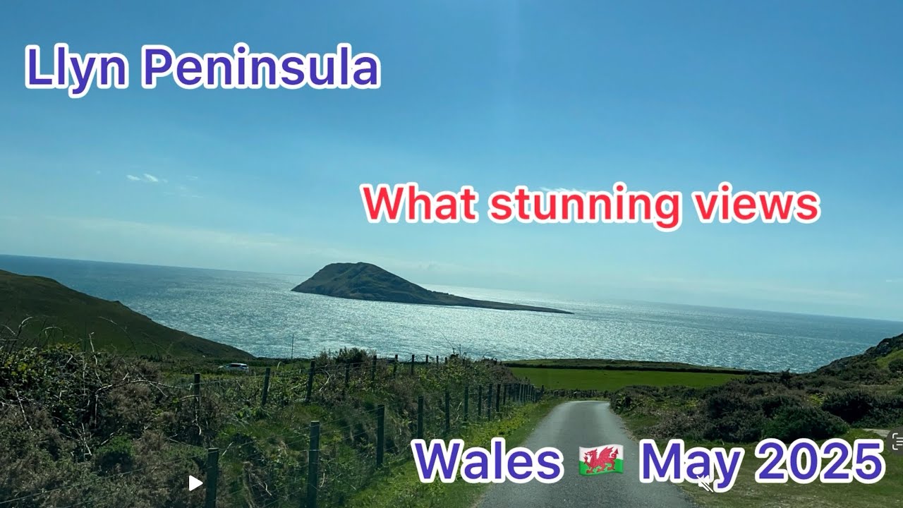 Driving down from the Mynydd Mawr at the extreme end of the Llyn Peninsula #Wales