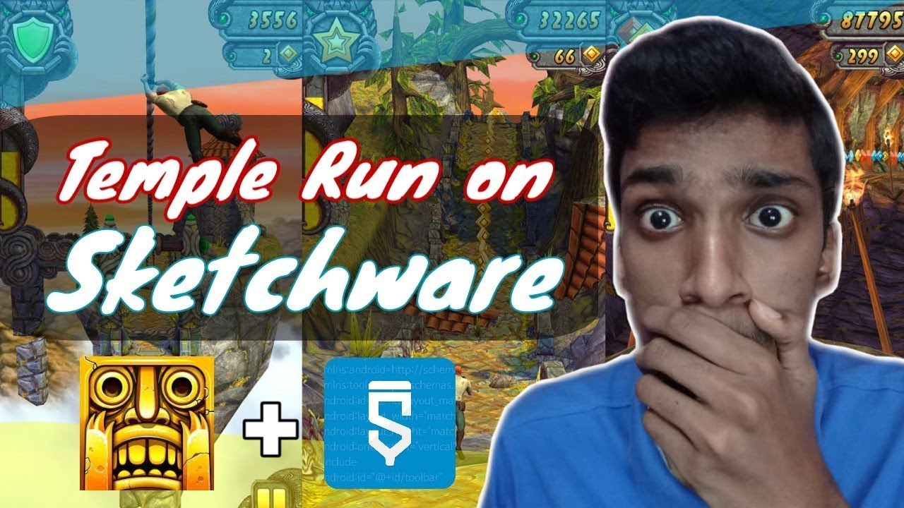 how to make game like tample run in phone | with sketchware