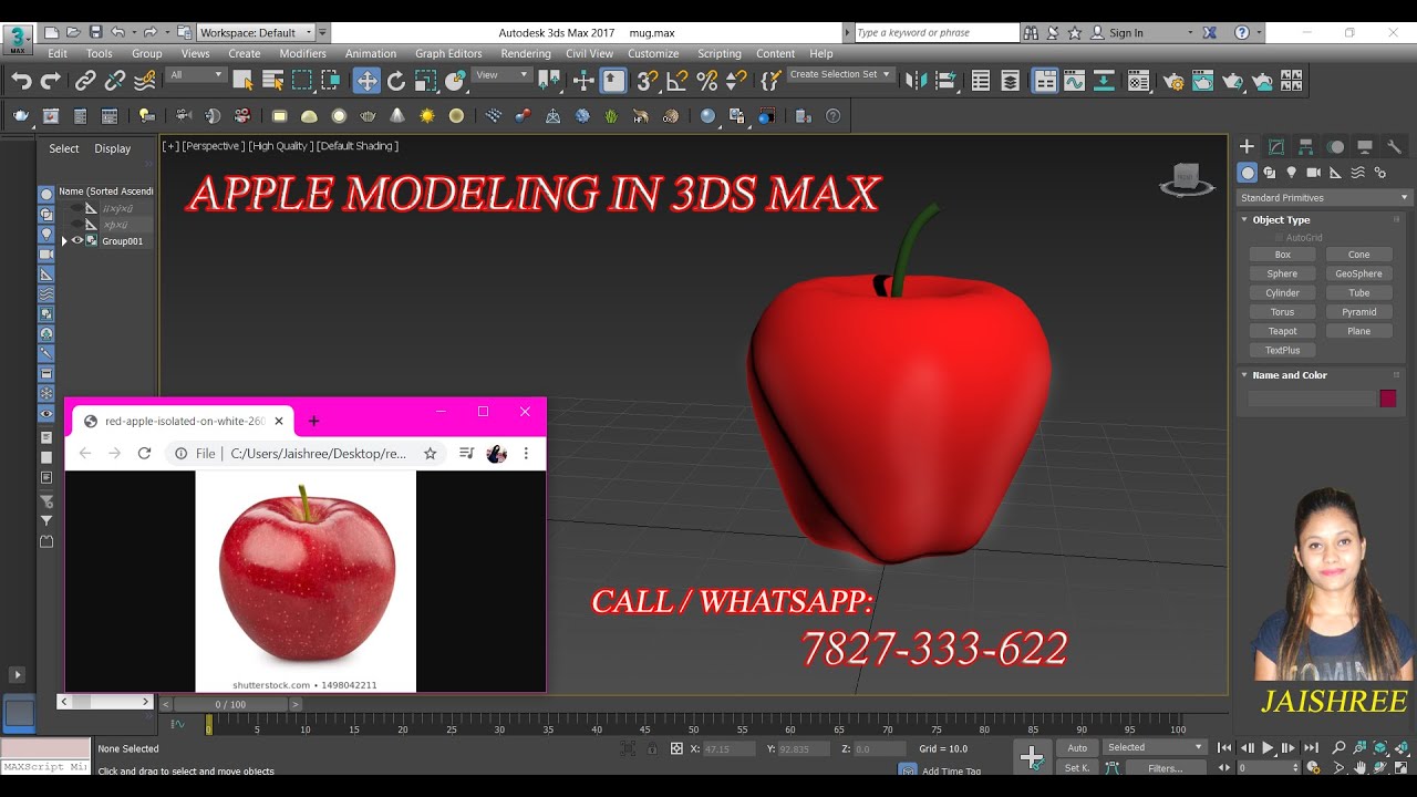 Apple Design/ irregular shape Design in 3DS MAX.