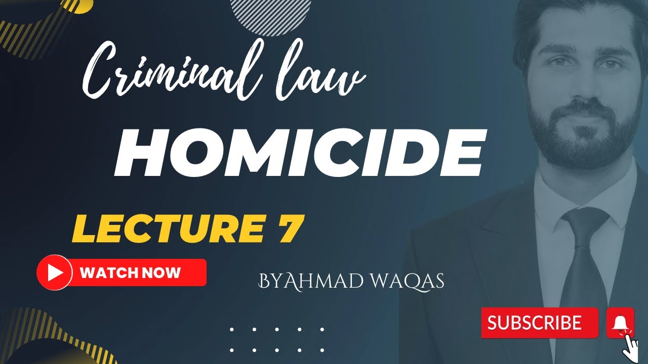 Homicide in English Criminal Law | Detailed lecture |UOL LLB