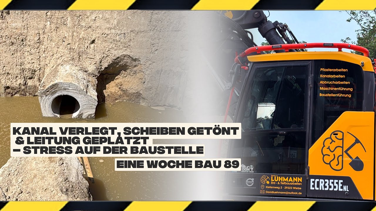Kanal verlegt, Scheiben getönt & Leitung geplatzt – Stress auf der Baustelle || Eine Woche Bau 89 ||