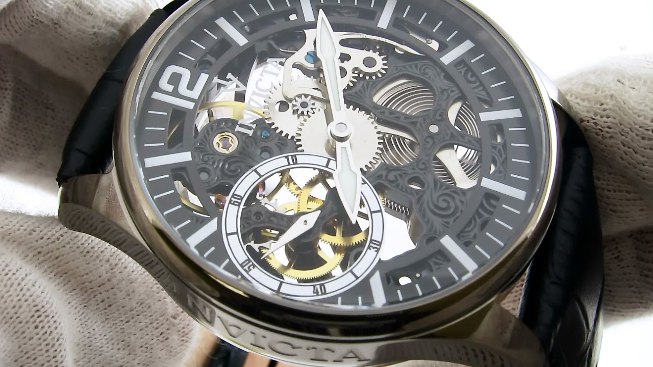 Invicta Skeleton Dial Manual Wind Vintage Men's Wrist Watch 12406