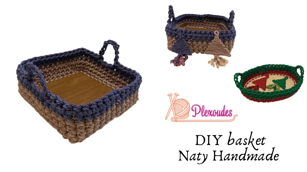 DIY Χριστουγεννιάτικη διακόσμηση Μέρος Β||Crochet basket
