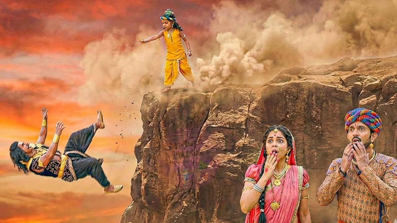 कान्हा माता यशोदा और नन्द जी के सामने कंश को खाई में गिराए। #यशोमतीमैय्याकेनंदलाला