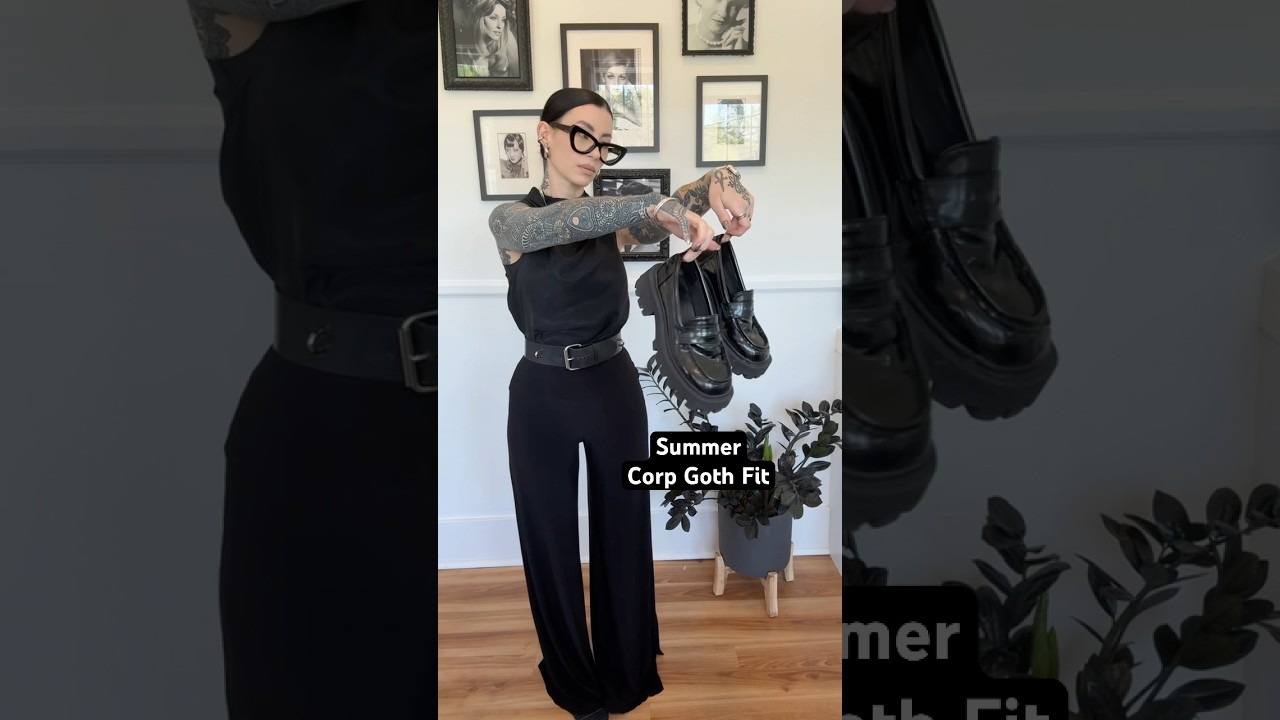 Summer Corp Goth Fit #corporategoth #officewear #ootd