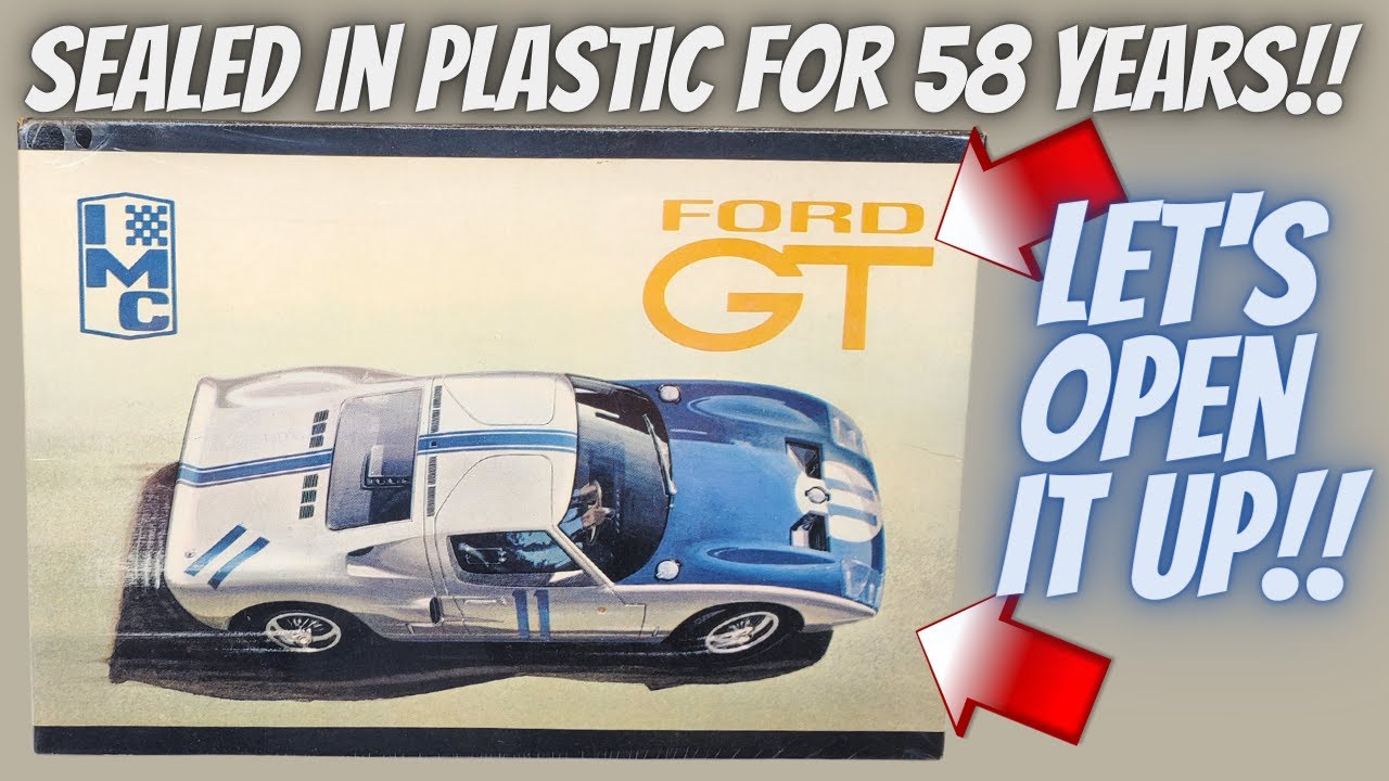 Cracking the seal on a 58 year old antique IMC GT 40 model kit!!