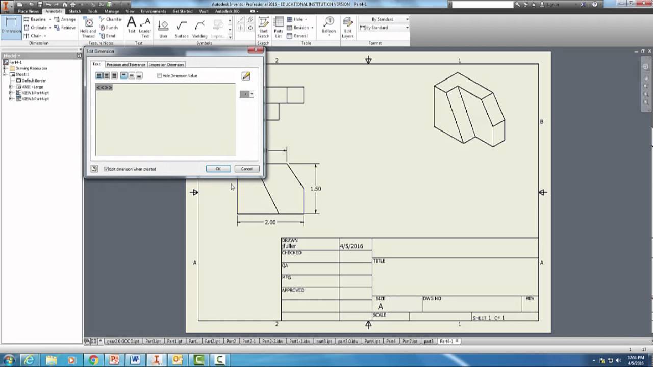 7.1 Part 4 Angular Dimensioning