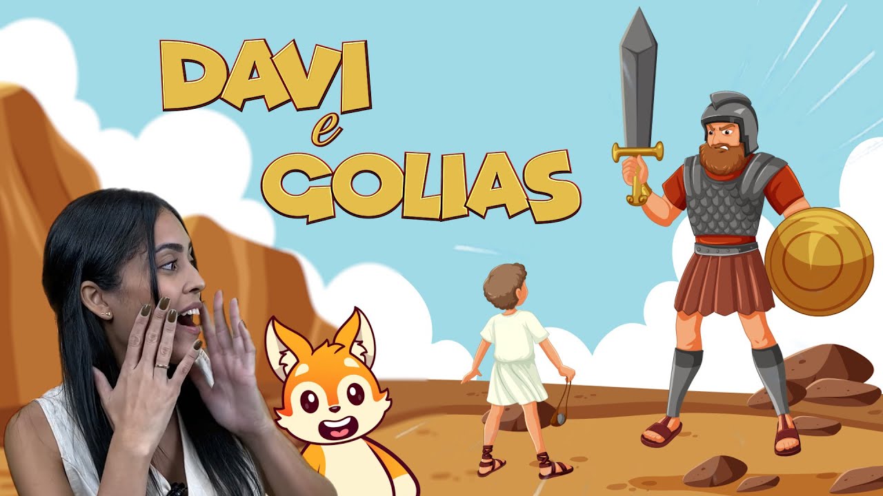 Davi e Golias Historinha Biblica Infantil