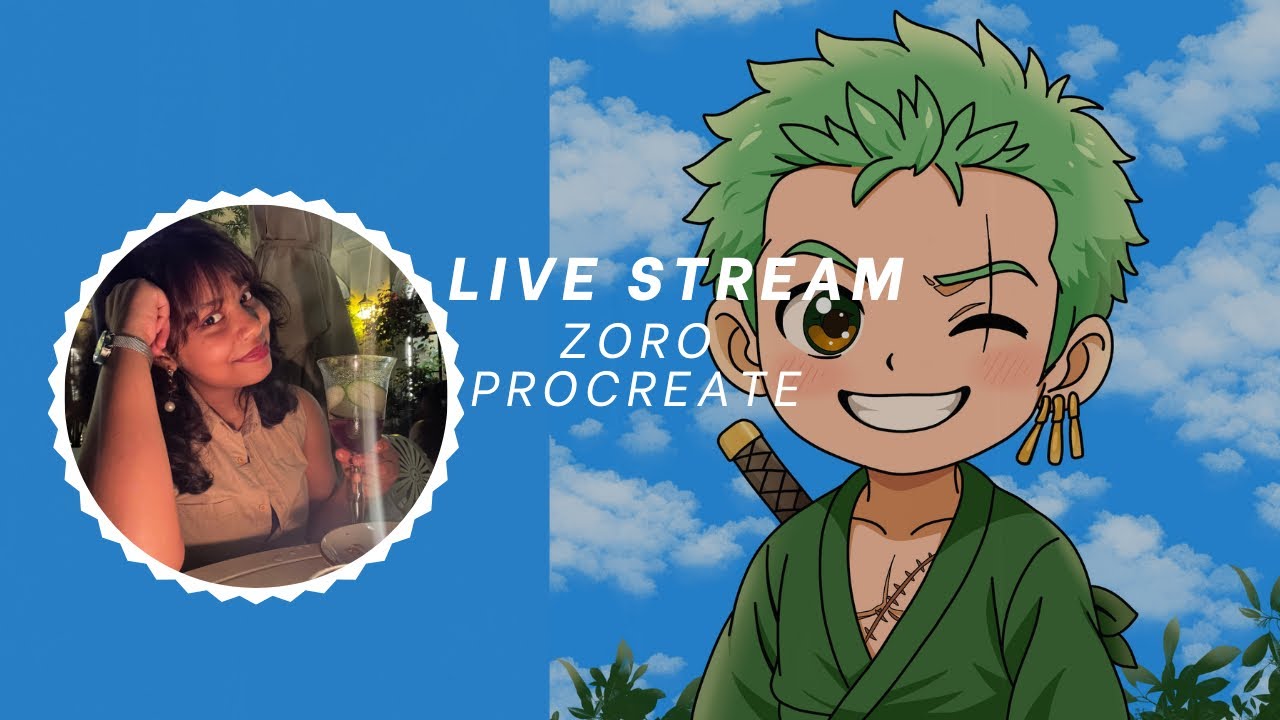 New Year One Piece ZORO LIVE Art ✍️🎨 || Procreate LiveStream || Happy New Year