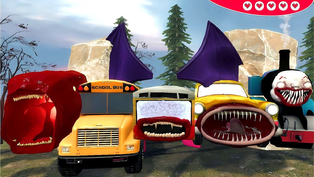 Upgrade BUS EATER TAPES VS Thomas Train, Train Eater, Super Sonic, Choo Choo Charles,Car Eater Tapes