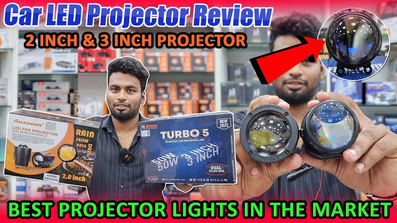 Projector Light Detailed Review | 2 inch & 3 inch Projector | LED Lights | Car Sense Car Accessories