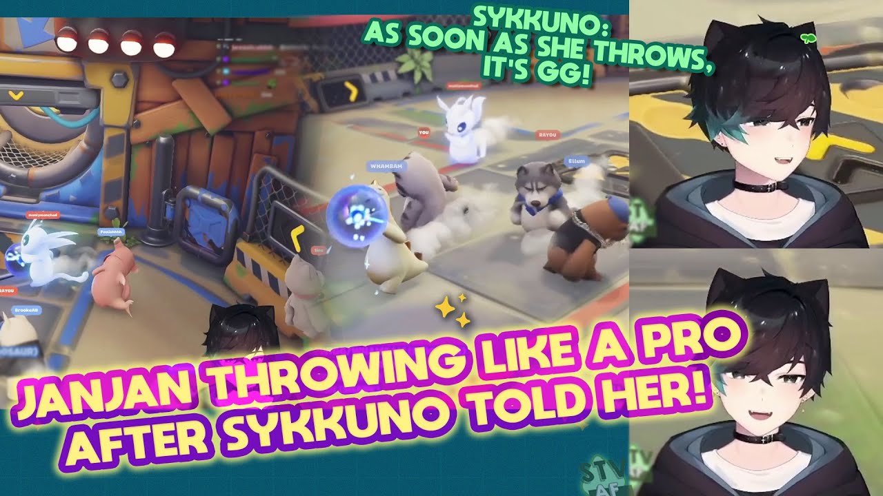 Look at that mobility! Janjan is throwing balls LIKE PRO after Sykkuno TOLD HER THE WAY!