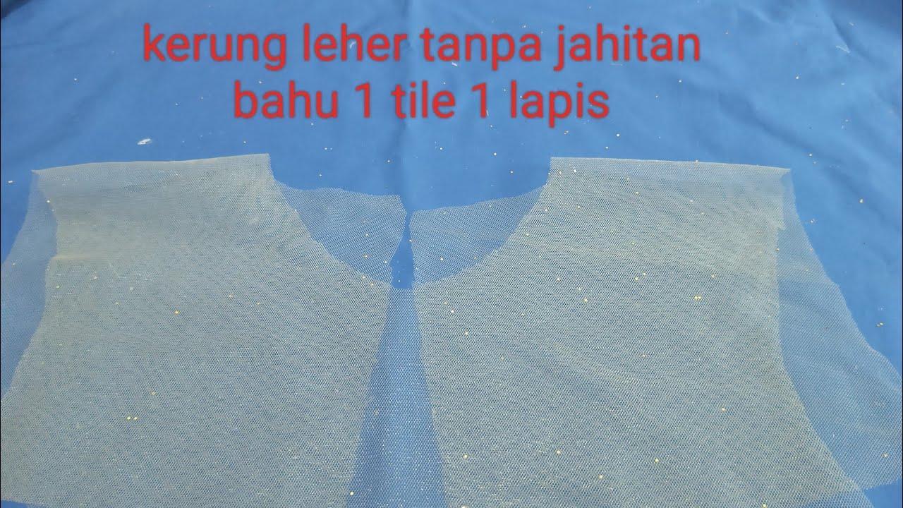 tutorial jahit kerung leher tanpa jahitan tile 1 lapis untuk pemula #jahit #syp #jahitgaunkebaya