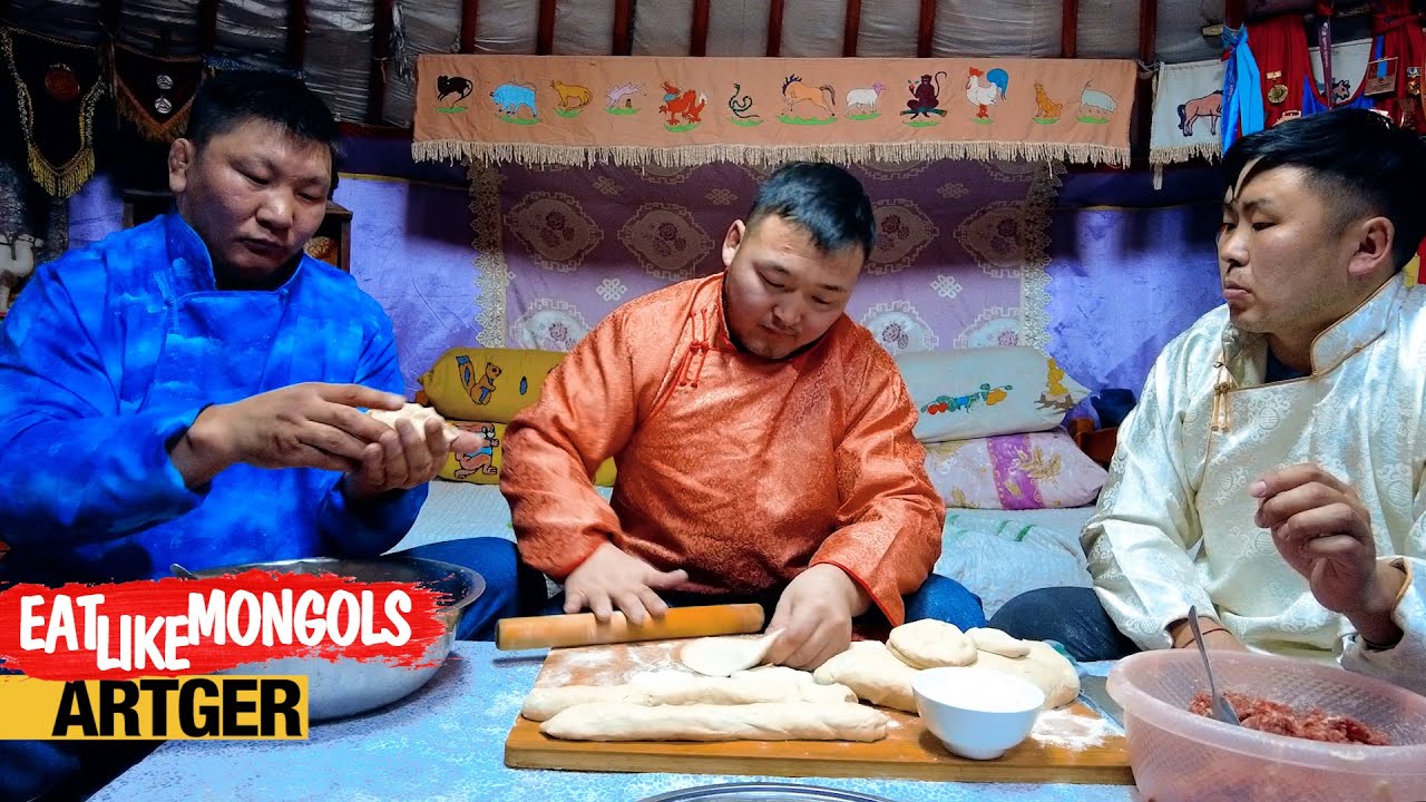 GIANT-SIZED BUUZ (Dumplings) For The Mighty Mongolian Wrestlers | Eat Like Mongols