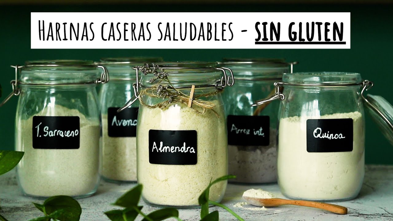 Crea tus propias harinas caseras! SIN GLUTEN. Te muestro las opciones mas saludables y nutritivas