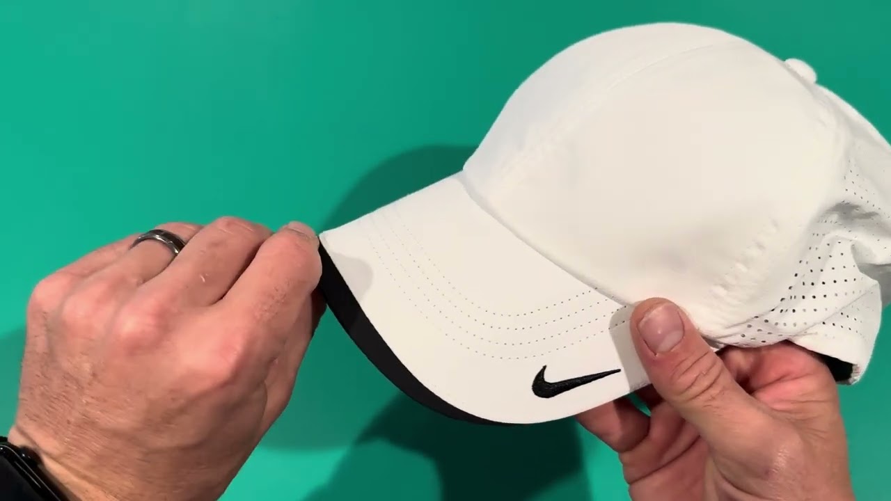 Nike Mens Golf - Dri-fit Swoosh Perforated Cap, White Hat, White