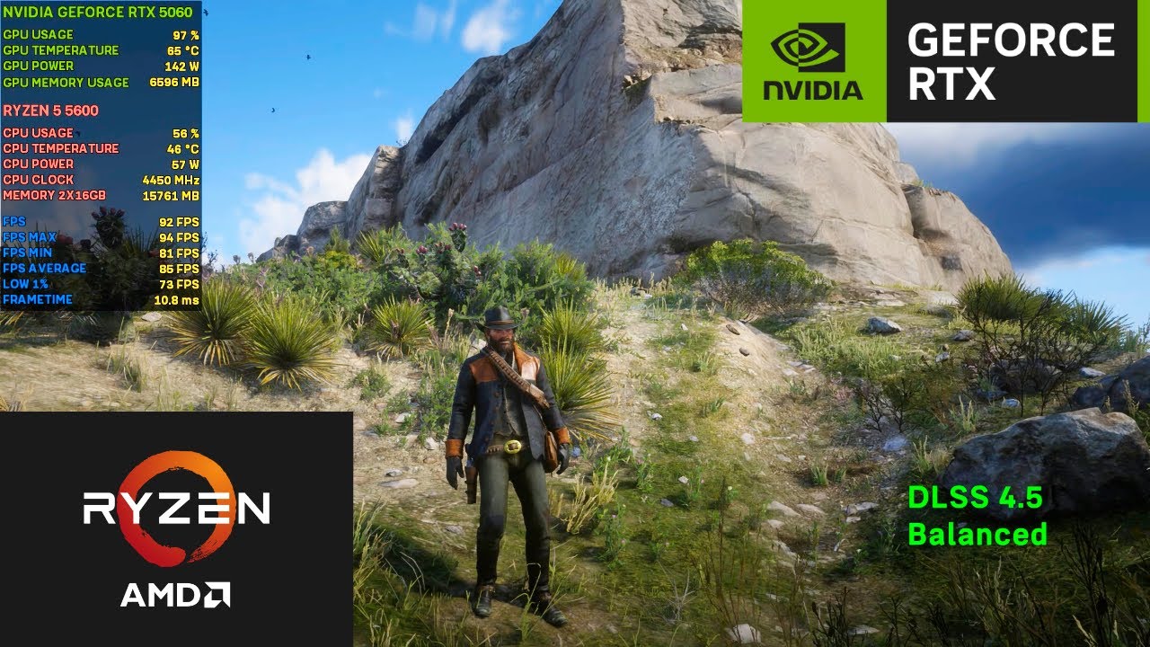 Red Dead Redemption 2 Ultra Graphics | RTX 5060 + DLSS 4.5 | Ryzen 5 5600 | 1080p Gameplay
