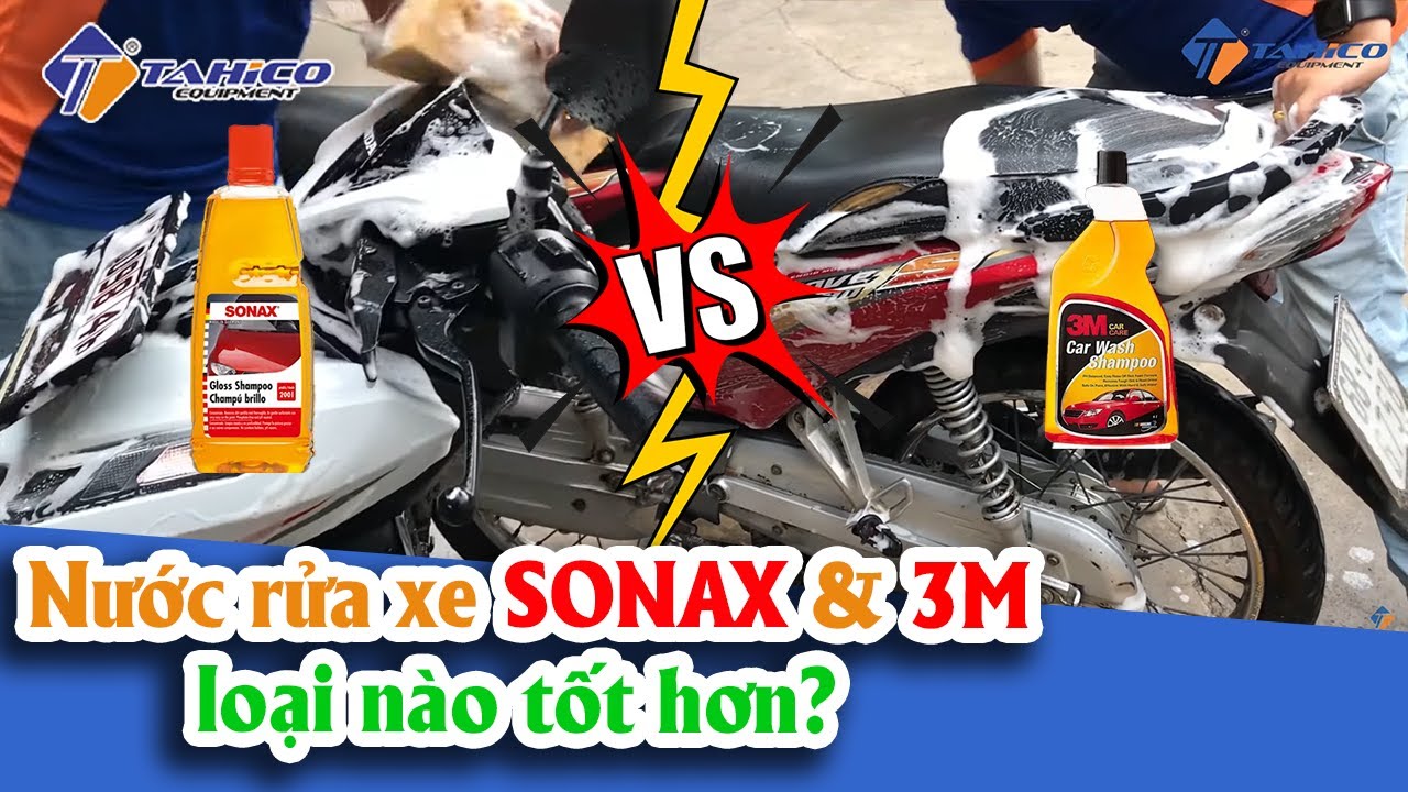 So sánh nước rửa xe SONAX và nước rửa xe 3M loại nào tốt hơn ???
