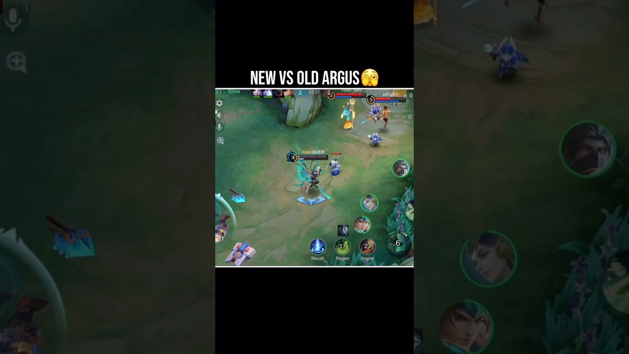 Old vs new argus #shorts #mobilelegends #argus #mlbb
