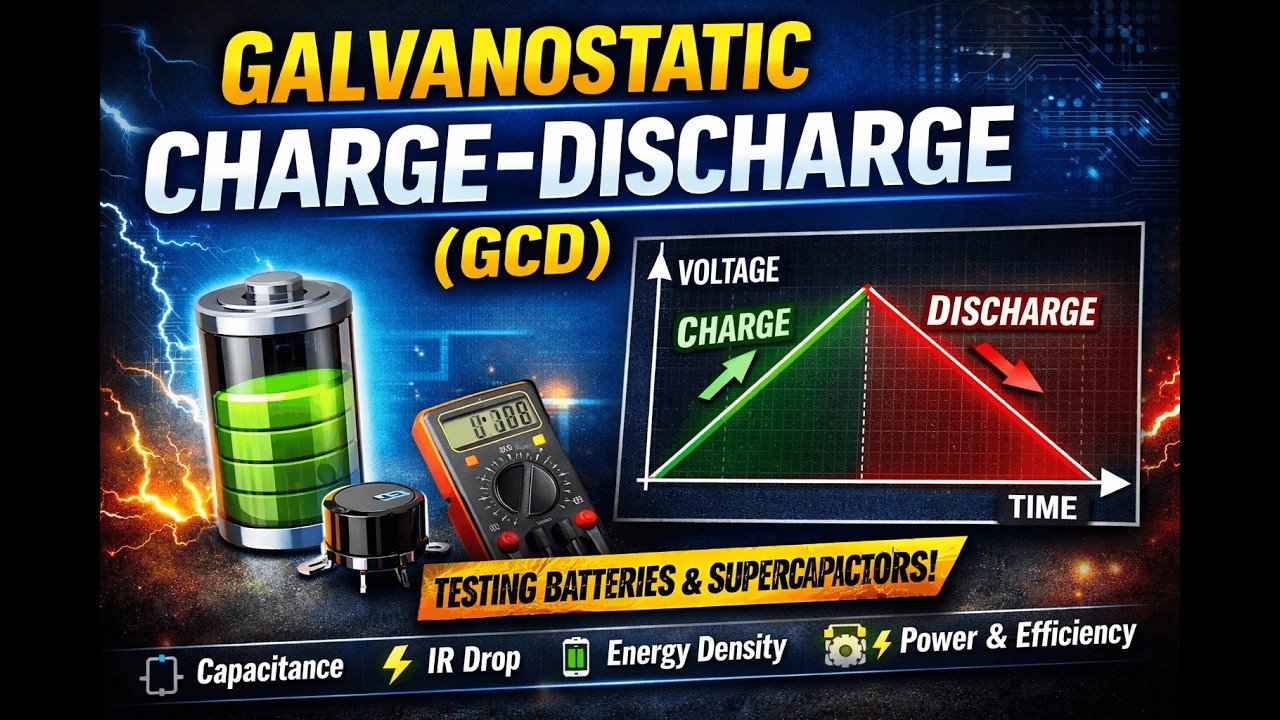 Galvanostatic Charge&ndash;Discharge (GCD) | Battery & Supercapacitor Testing 🔋📈