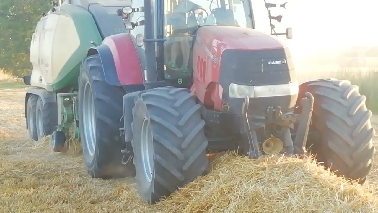 [Cab view]Pressatura paglia 2022 con CASE Puma 230 + imballatrice Krone Big Pack 1290 HDP VC