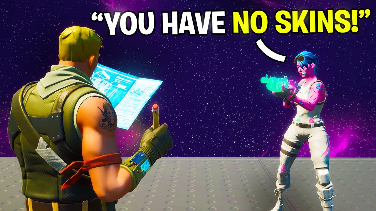 I Pretended To Be A Default In Creative Fills then showed the Most Rare Skin...