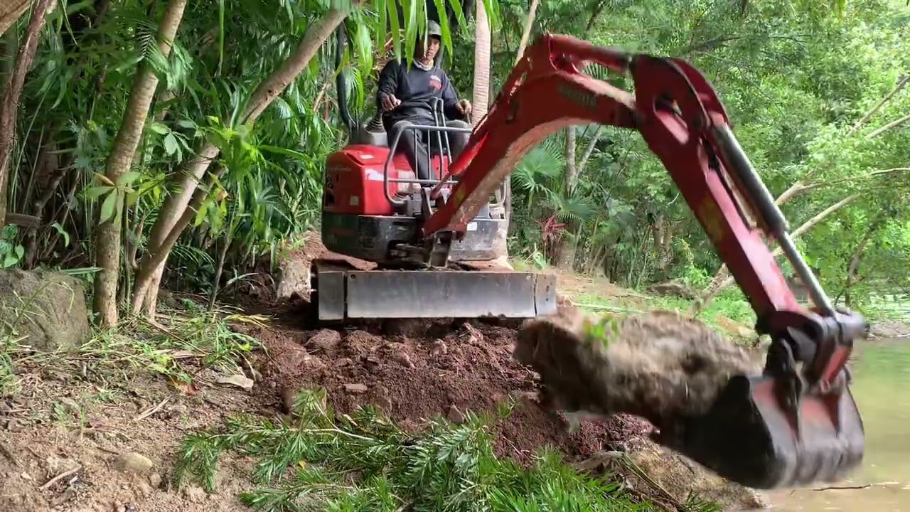 The day will bring dirt to make a path. #excavator #kubota U15-3