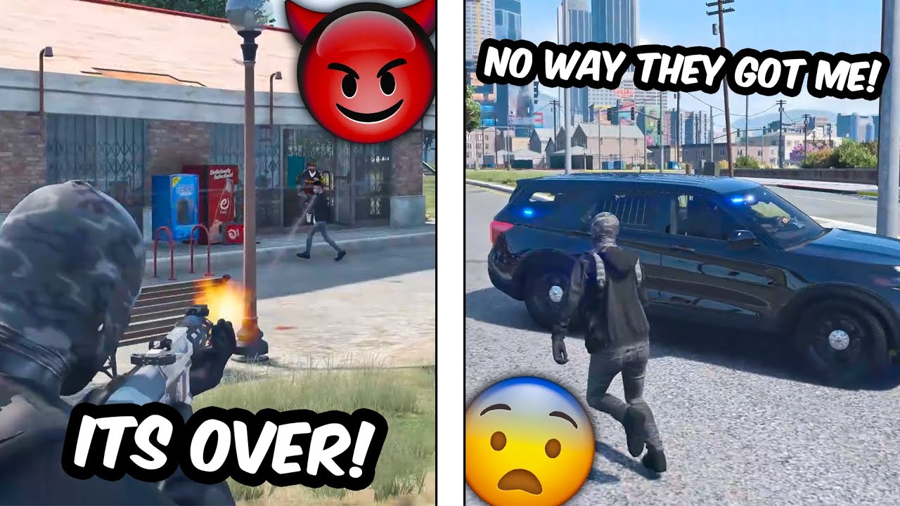 Кэпп убивает противника с помощью ARP и уходит от копов 👮💥🔫 l GTA RP - WindyCity